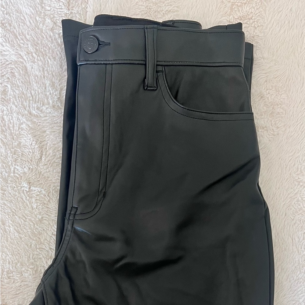 Black Faux Leather Pants